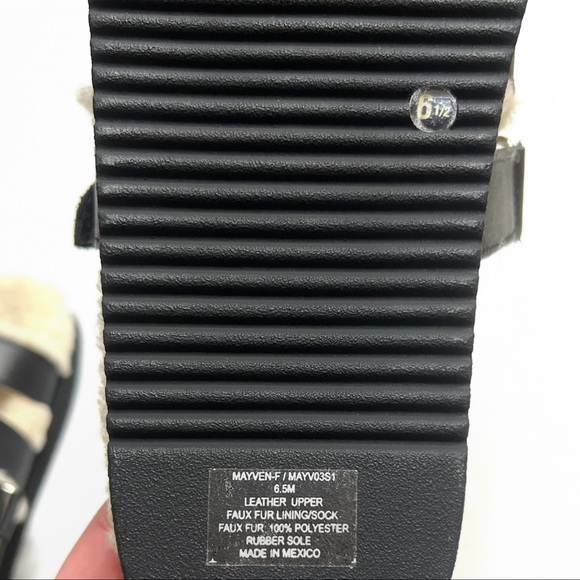 NEW Steve Madden Faux Fur Leather Slides - Picture 14 of 14
